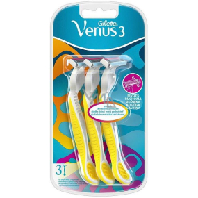 Gillette Venus Simply 3 pohotové holítko s lubrikačním páskem žluté 3 kusy pro ženy