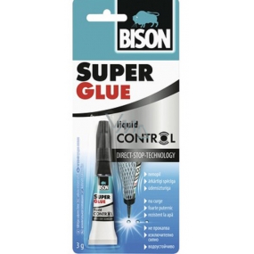 Bison Super Glue Control univerzální sekundové tekuté lepidlo 3 g