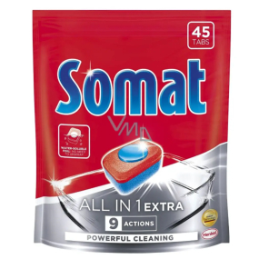 Somat All in 1 Extra tablety do myčky na nádobí 45 tablet 819g