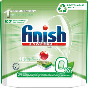 Finish Powerball Eco 0 % Finish All in 1 Max tablety do myčky nádobí 40 kusů