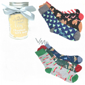 Epee Vánoční ponožky ve skleněné láhvi s uchem pro muže mix motivů 1 pár, dárkové balení
