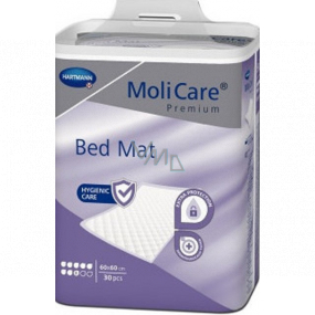 MoliCare Bed Mat 60 x 60 cm, 8 kapek podložky pro ochranu lůžka a ložního prádla 30 kusů