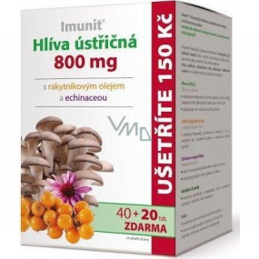 Imunit Hlíva ústřičná s rakytníkovým olejem a echinaceou chrání imunitní systém 800 mg 40 + 20 tobolek