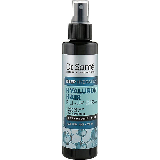 Dr. Santé Hyaluron Hair Deep Hydration vlasový sprej pro suché, matné a lámavé vlasy 150 ml