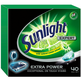 Sunlight All in 1 Expert Extra Power Regular tablety do myčky nádobí 40 kusů