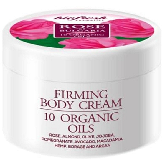 BioFresh Rose of Bulgaria tělový krém proti celulitidě s růžovou vodou a 10 organickými oleji 300 ml