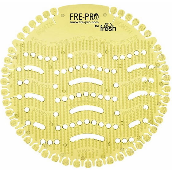 Fre Pro Wave 2.0 Citrus vonné sítko do pisoáru žluté 19 x 20,3 x 1,9 cm 54 g 2 kusy, duopack
