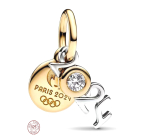 Charm Sterlingové stříbro 925 Paříž 2v1 2024 Olympiáda, přívěsek na náramek sport