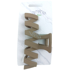 Zemánek Skřipec do vlasů velký hnědý 12 cm 1 kus