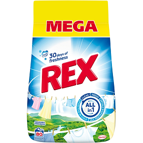 Rex Amazonia Freshness prací prášek, 80 praní