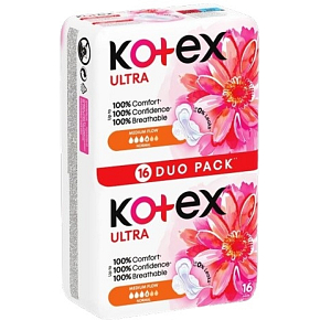 Kotex Ultra Normal Duo Pack intimní vložky, 16 ks