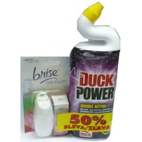 Duck Toilet Power Double Action Wc čistič 750 ml + Brise One Touch sprej 10 ml