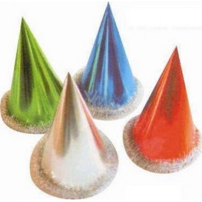 Klobouček karnevalový lesklý s lemováním - různé barvy 1 kus