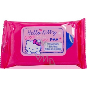 Hello Kitty Antibakteriální vlhčené kapesníky 15 kusů