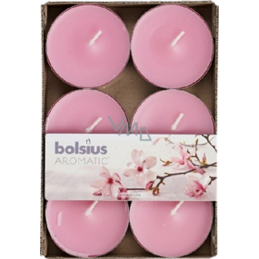 Bolsius Aromatic Maxi Magnolia - Magnolie vonné čajové svíčky 6 kusů, doba hoření 8 hodin