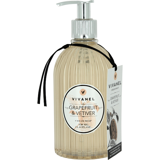 Vivian Gray Vivanel Grapefruit & Vetiver luxusní tekuté mýdlo s dávkovačem 350 ml