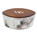 WoodWick Honey Tabac - Medový tabák Artisan vonná svíčka s dřevěným širokým knotem a víčkem sklo loď 453 g
