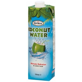 Grace 100% Kokosová voda se získává z čerstvých zelených kokosů pocházejících z Thajska 1 l