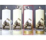 Lima Svatá rodina svíčka zlatá - bílá válec 70 x 200 mm 1 kus