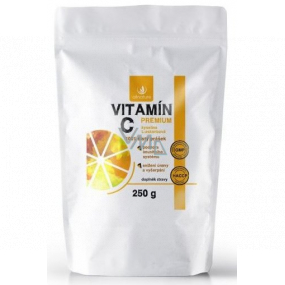 Allnature Vitamín C Premium 100% čistý prášek pro podporu imunity a snížení únavy a vyčerpání, doplněk stravy 250 g
