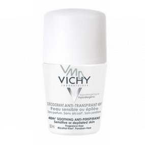 Vichy Soothing 48h deodorant antiperspirant roll-on pro depilovanou pokožku pro ženy 50 ml