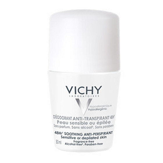 Vichy Soothing 48h deodorant antiperspirant roll-on pro depilovanou pokožku pro ženy 50 ml