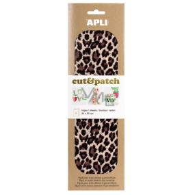 Apli Cut & Patch papír na ubrouskovou techniku Leopard 30 x 50 cm 3 kusy