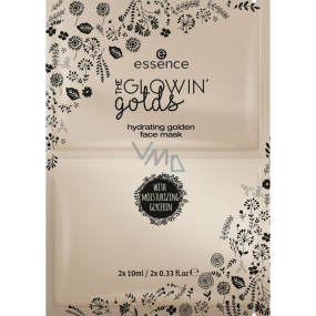 Essence The Glowin' Golds Hydrating Golden Face Mask hydratující pleťová maska 01 Golden State Of Mind 2 x 10 ml