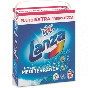 Lanza Brezza Mediterranea - Středomořský vánek prací prášek na bílé a stálobarevné prádlo 50 dávek 3,125 kg