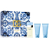 Dolce & Gabbana Light Blue toaletní voda 50 ml + sprchový gel 50 ml + tělový krém 50 ml, dárková sada pro ženy