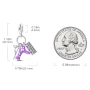 Charm Sterlingové stříbro 925 Kadeřnice - fén, nůžky, hřeben 3v1, přívěsek na náramek symbol