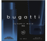 Bugatti Dynamic Move Blue toaletní voda 100 ml + sprchový gel 200 ml, dárková sada pro muže