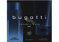 Bugatti Dynamic Move Blue toaletní voda 100 ml + sprchový gel 200 ml, dárková sada pro muže