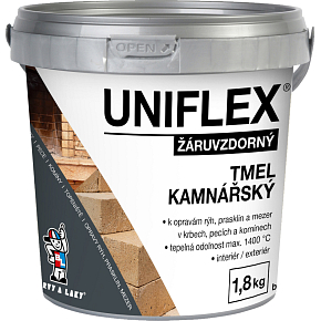 Uniflex kamnářský tmel, žáruvzdorný tmel, 1,8 kg Uniflex kamnářský tmel, žáruvzdorný tmel, 1,8 kg