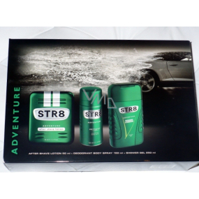Str8 Adventure voda po holení 50 ml + deodorant sprej 150 ml + sprchový gel 250 ml, kosmetická sada