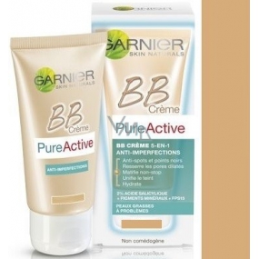 Garnier Skin Naturals Pure Active BB cream krém proti nedokonalostem 5v1 SPF15 Medium 50 ml