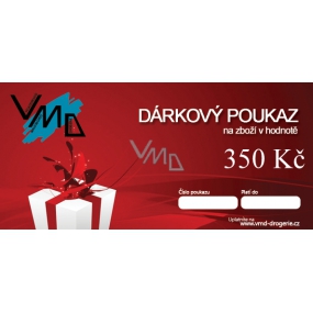 Dárkový poukaz VMD Drogerie na nákup zboží v hodnotě 350 Kč
