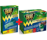 Biolit Proti komárům elektrický odpařovač proti komárům s tekutou náplní 60 nocí 46 ml + Biolit Polštářky do elektrického odpuzovače komárů náplň 20 kusů