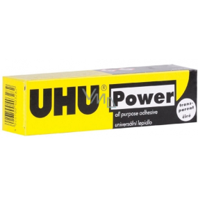 Uhu Power Transparent Čiré univerzální voděodolné kontaktní lepidlo velmi pevné 45 ml