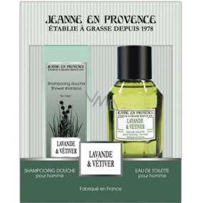 Jeanne en Provence Men Lavande & Vétiver toaletní voda 100 ml + 2v1 šampon a sprchový gel 250 ml, dárková sada