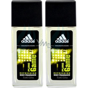 Adidas Pure Game parfémovaný deodorant sklo pro muže 2 x 75 ml, duopack