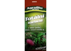 AgroBio Totální herbicid k hubení plevelů, dřevin, starých trávníků 100 ml