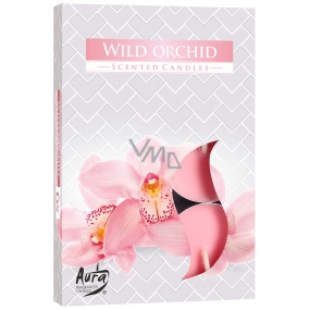 Bispol Aura Wild Orchid - Divoká orchidej vonné čajové svíčky 6 kusů