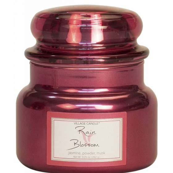 Village Candle Záplava květů - Rain Blossom vonná svíčka ve skle 2 knoty 262 g