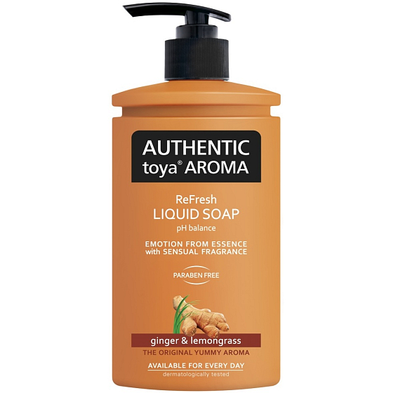 Authentic Toya Aroma Ginger & Lemongrass tekuté mýdlo dávkovač 400 ml
