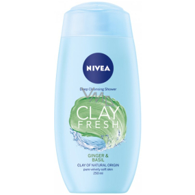 Nivea Clay Fresh Ginger & Basil Zázvor a Bazalka sprchový gel s jílem 250 ml