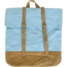 Albi Eko batoh s popruhy vyrobený z pratelného papíru Modrý 38 x 36 x 9 cm