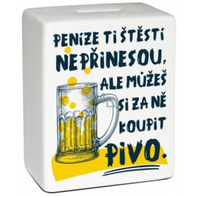 Albi Pokladnička keramická cihlička Pivo 10 cm x 11,8 cm x 5 cm