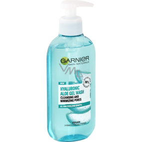 Garnier Skin Naturals Hyaluronic Aloe čisticí gel pro všechny typy pleti 200 ml dávkovač