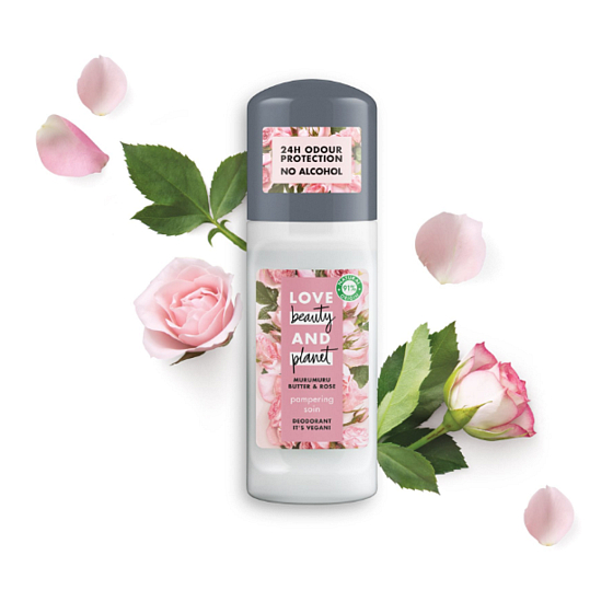 Love Beauty & Planet Murumurské máslo a Růže Caring deodorant roll-on 50 ml